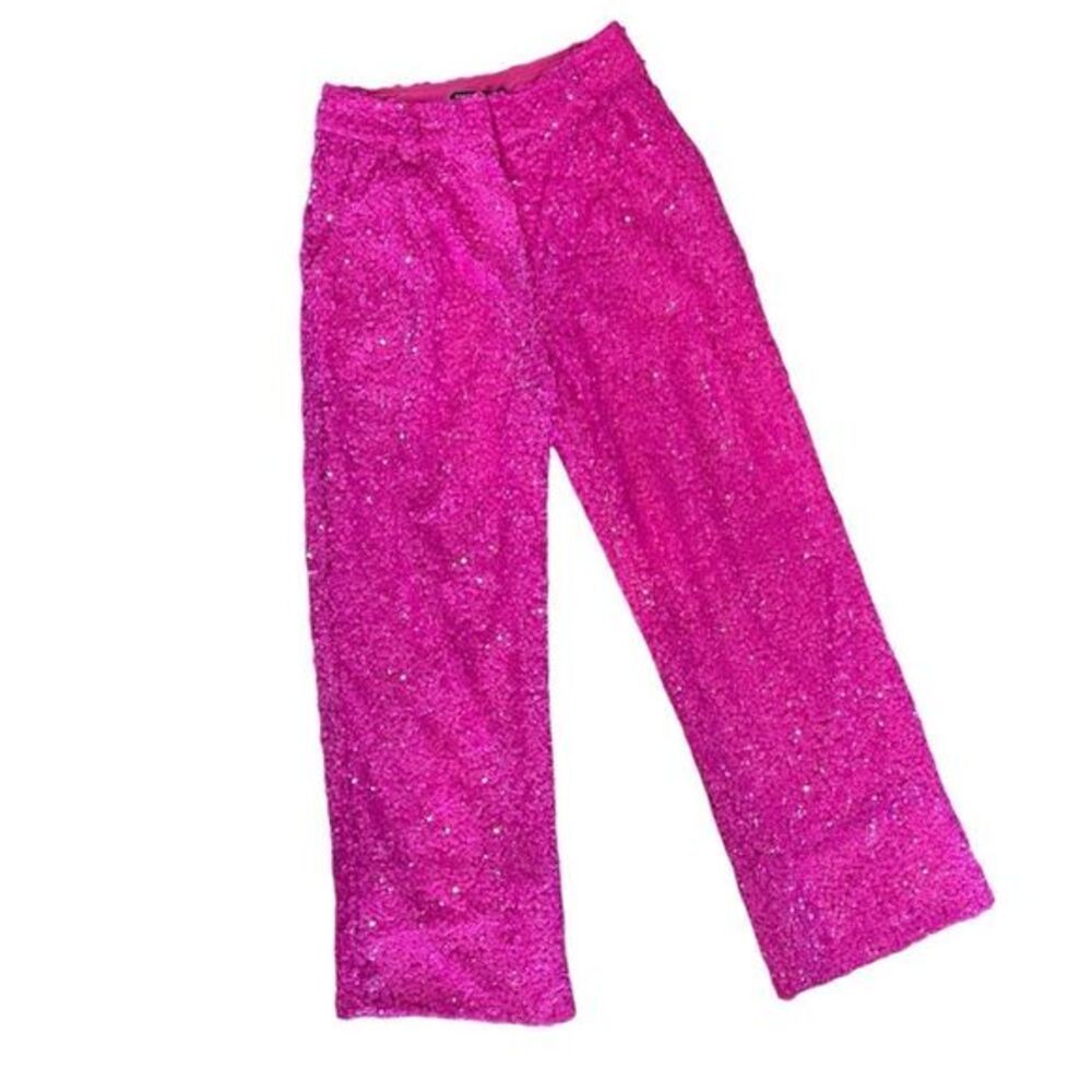 nasty gal pink sequin pants